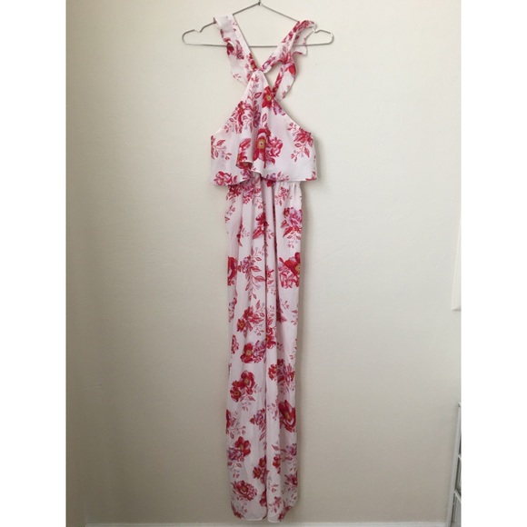 TULAROSA Santorini Floral Maxi Dress White Pink S - Picture 2 of 8